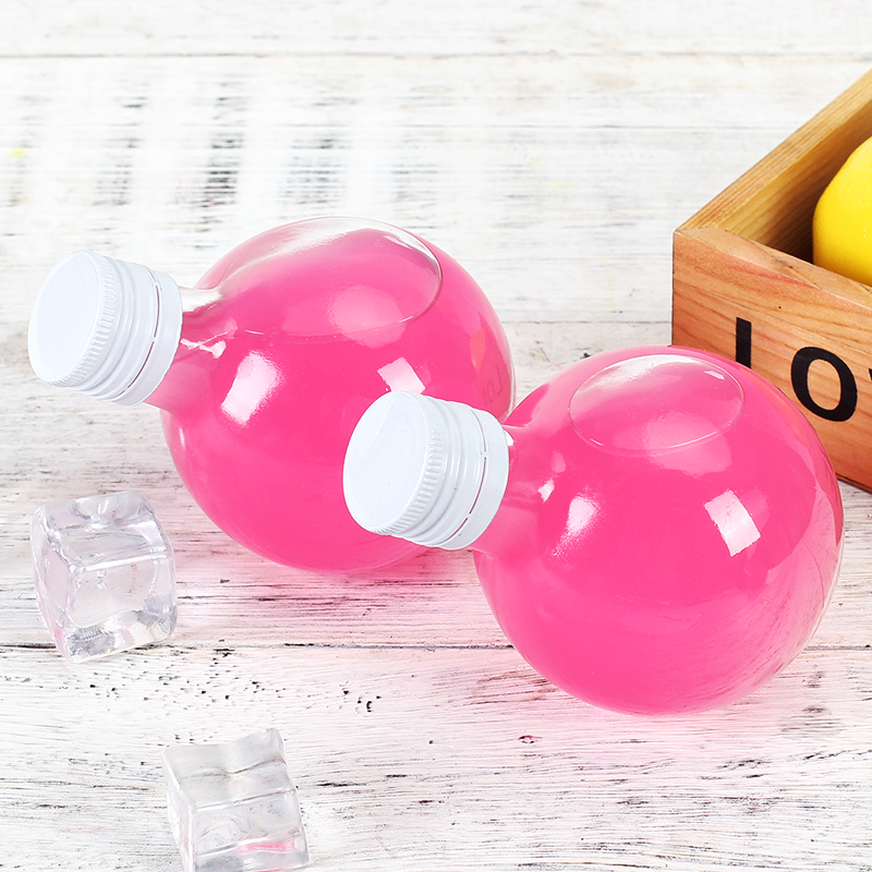 New Creative Transparent Hand Blown Water Droplets Shape 180ML Mini Juice Bottles kids Juice Bottle With Aluminium Cap