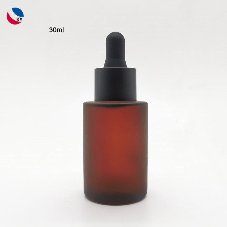 New Cylindrical flat-shouldered glass dropper bottle 15ml/20ml/30ml new essential oil bottle
