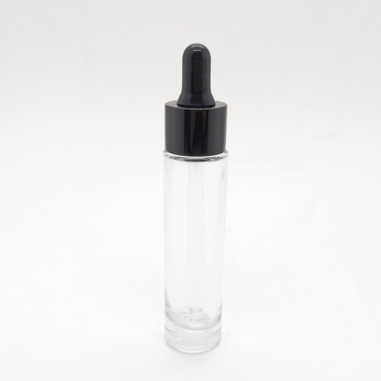 New Cylindrical flat-shouldered glass dropper bottle 15ml/20ml/30ml new essential oil bottle