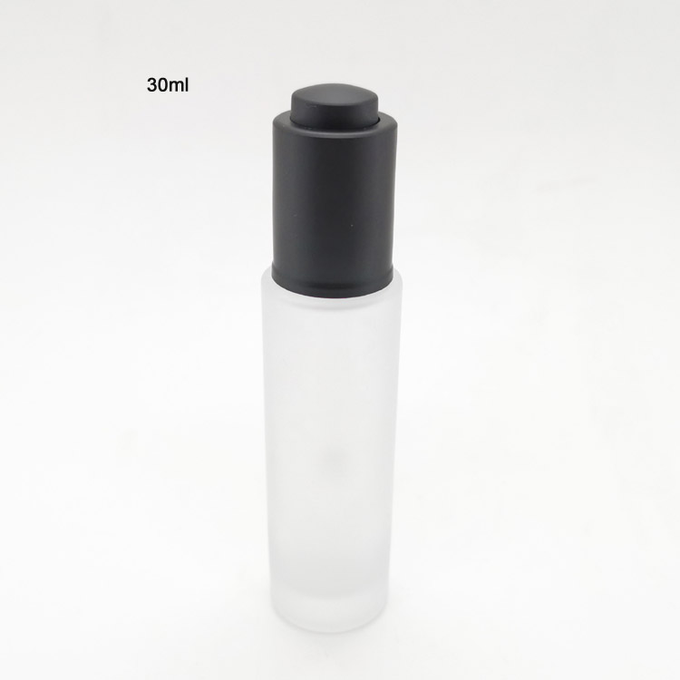 New Cylindrical flat-shouldered glass dropper bottle 15ml/20ml/30ml new essential oil bottle