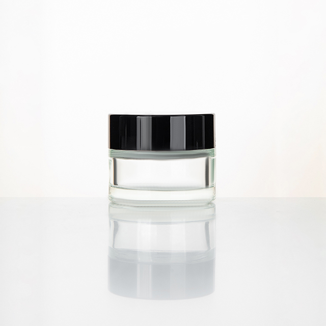 New Desgin Luxury Cosmetic 30g 50g 100g glass Jar With Bmaboo Lid