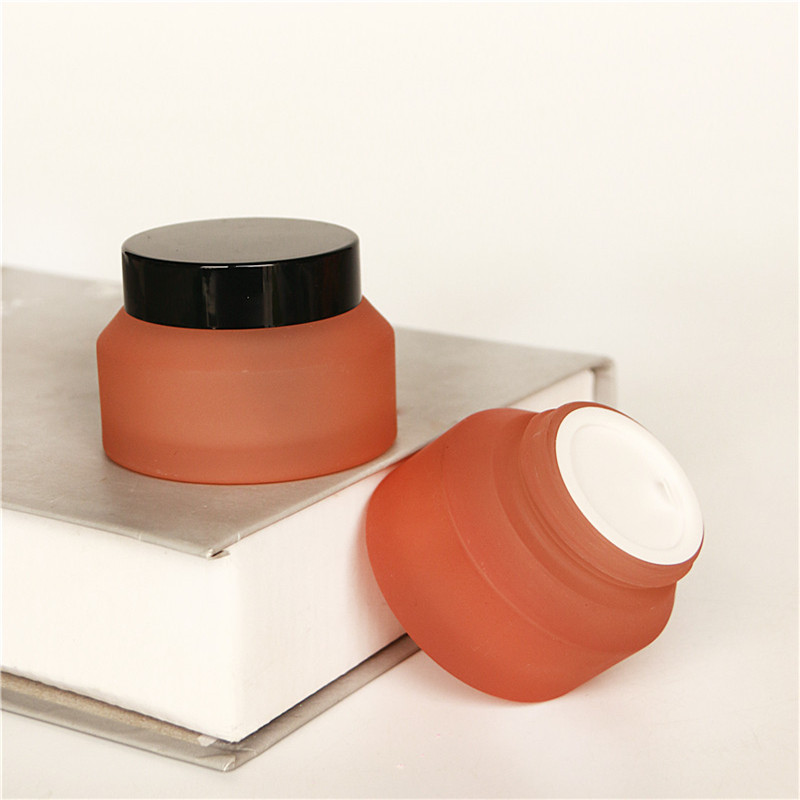 New Design 15g 30g 50g Refillable Olive Green Personal Skin Care Cream Glass Jars