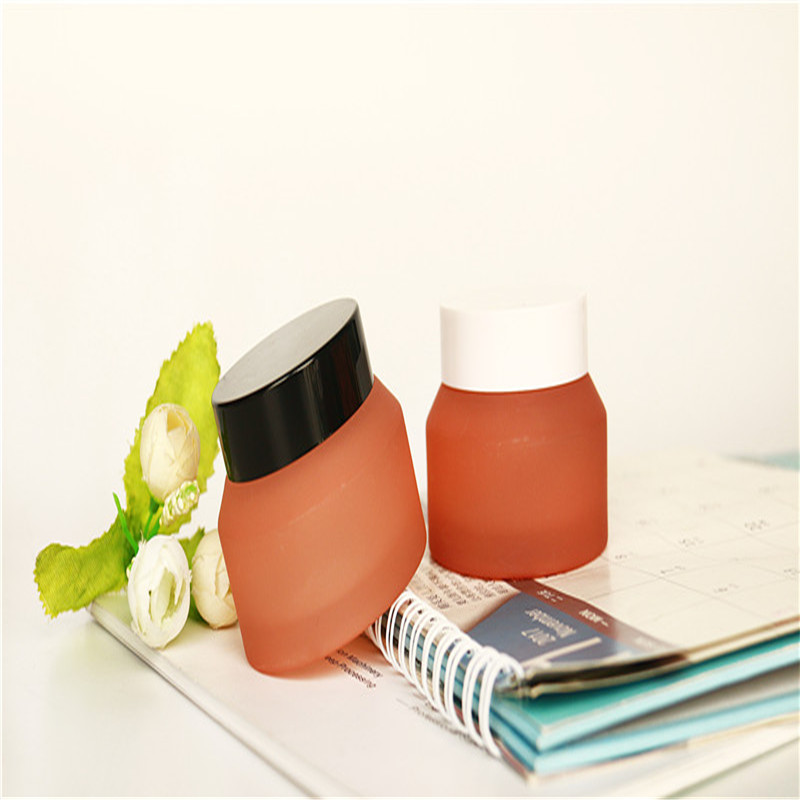 New Design 15g 30g 50g Refillable Olive Green Personal Skin Care Cream Glass Jars