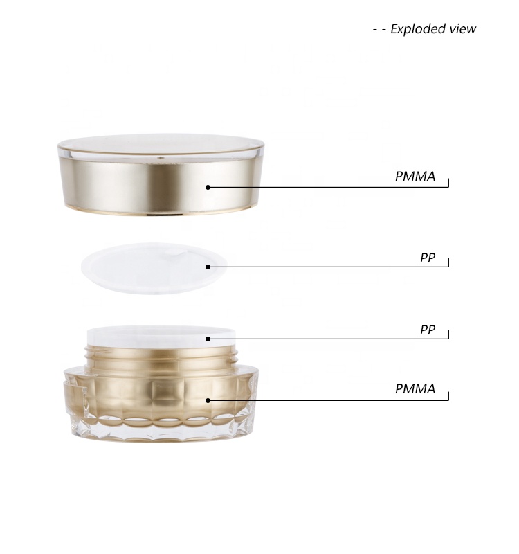 New Design 15ml 30ml 50ml V-Shape Luxury Cosmetic Jars