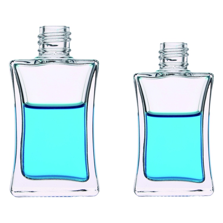 New Design 30ml 50ml 100ml Clear Empty Waisted Rectangle Glass Perfume Spray Bottle with Crimp Cap