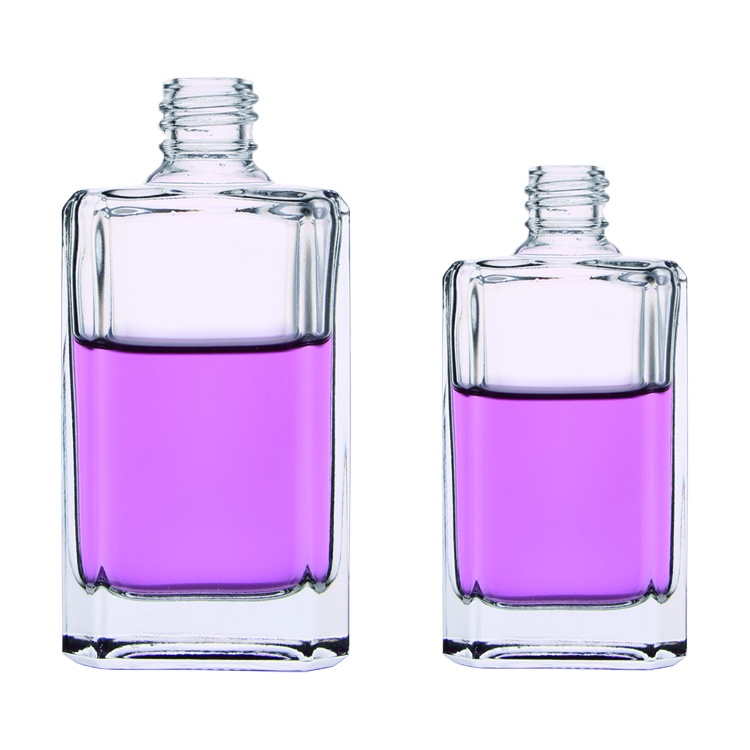 New Design 30ml 50ml 100ml Clear Empty Waisted Rectangle Glass Perfume Spray Bottle with Crimp Cap