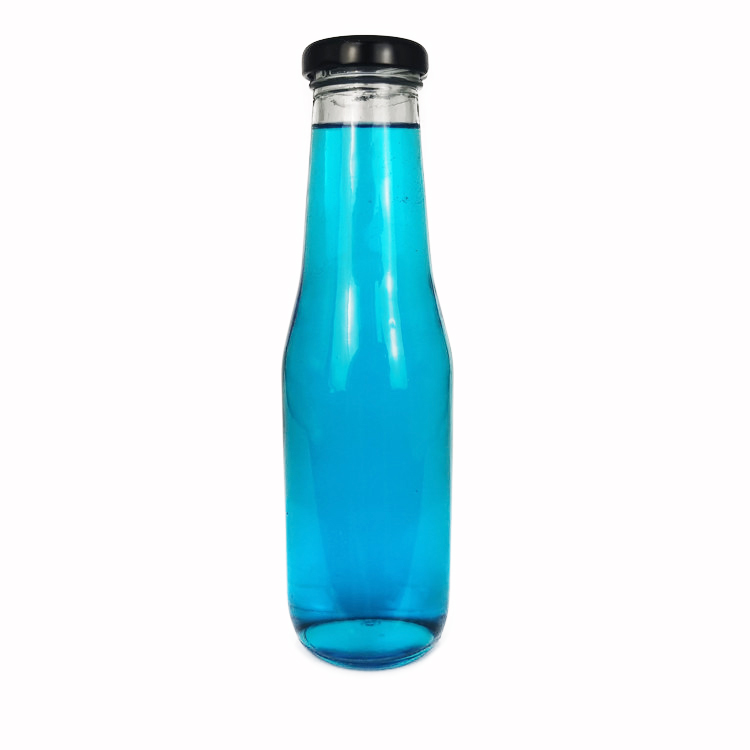 New Design 330ml glass bottle for soft drinks slimming chocolate drinks bottles