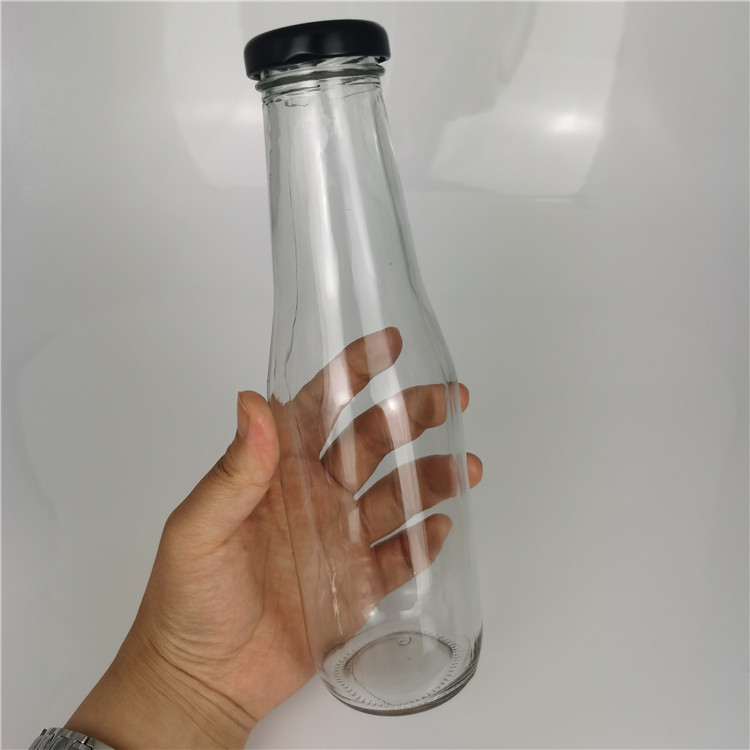New Design 330ml glass bottle for soft drinks slimming chocolate drinks bottles