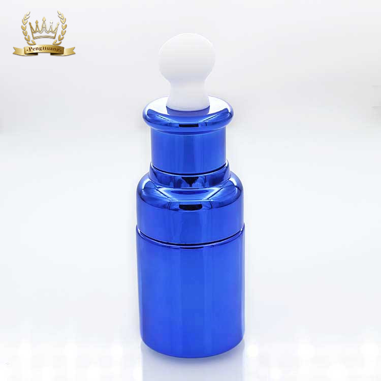 New Design 35ml UV Gold Glass Dropper Bottle with Aluminum Cap Guangzhou Factory