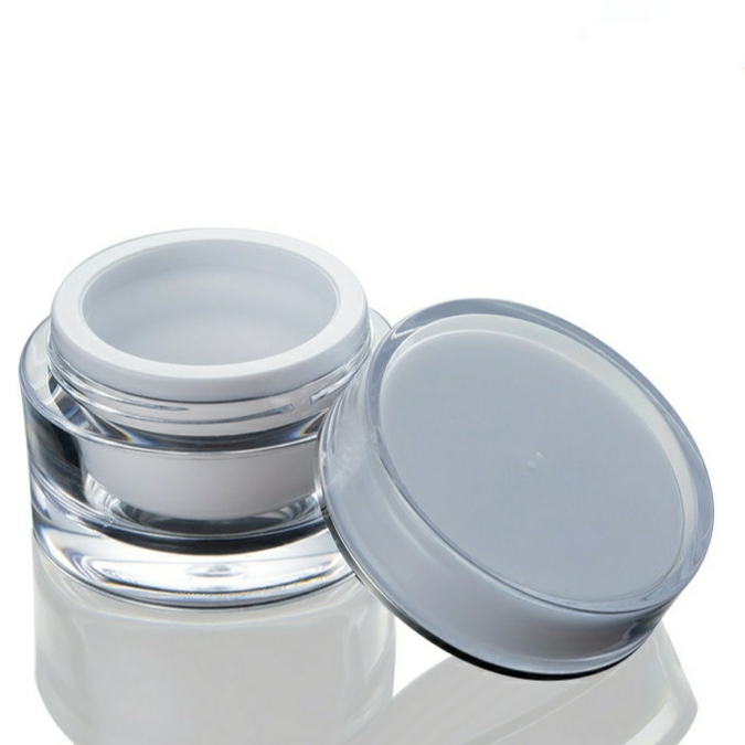 New Design 5/10/15/20/30/50g Empty Double Wall Cream Jar Acrylic Plastic Empty Cosmetic Jar for Face cream