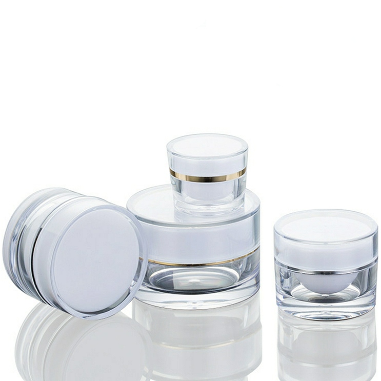 New Design 5/10/15/20/30/50g Empty Double Wall Cream Jar Acrylic Plastic Empty Cosmetic Jar for Face cream