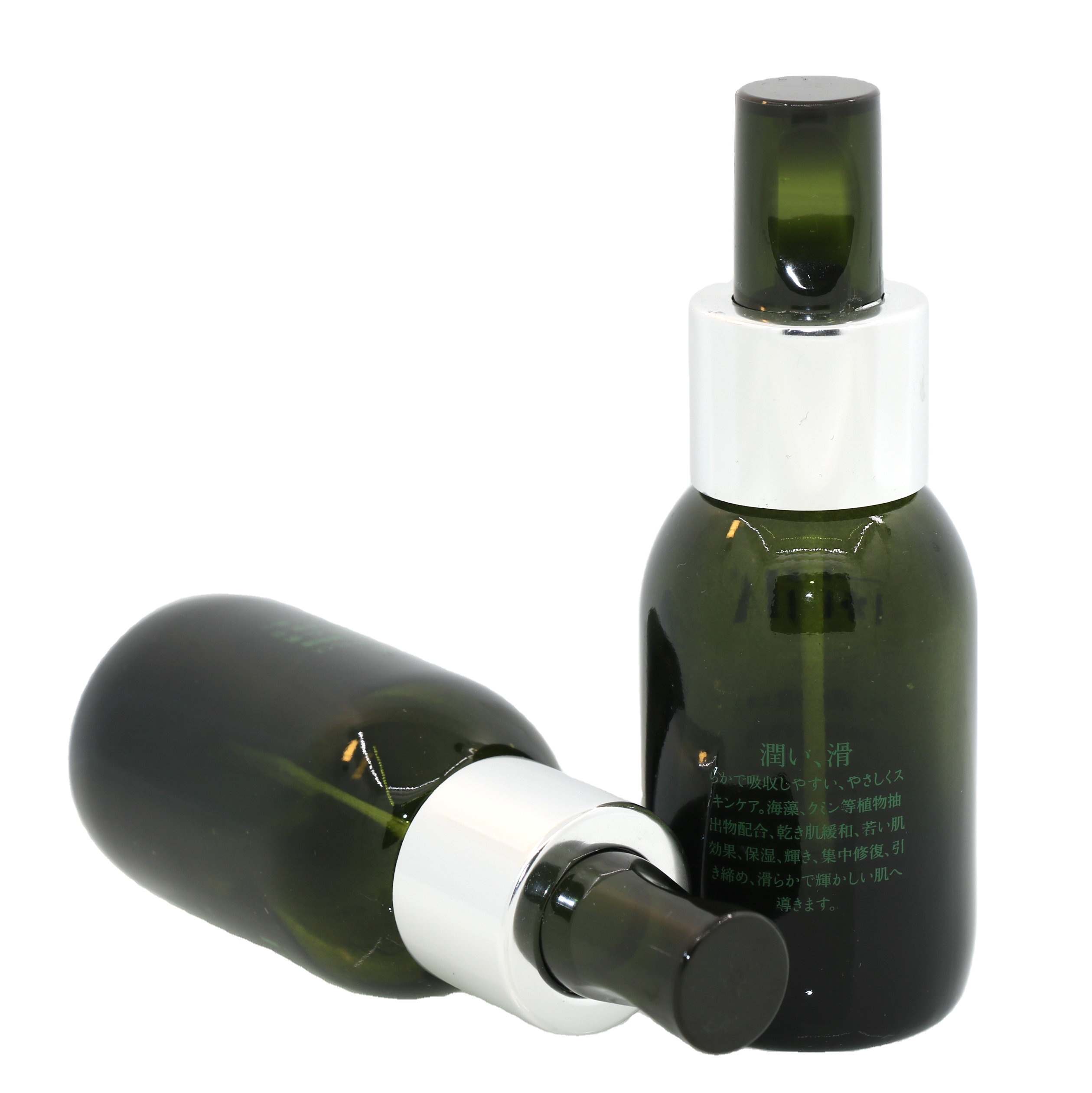 New Design 50ml Colored Essential Oil Glass Bottles Light Green Color Glass Dropper Bottles e liquide with Gold/Silver Dropper