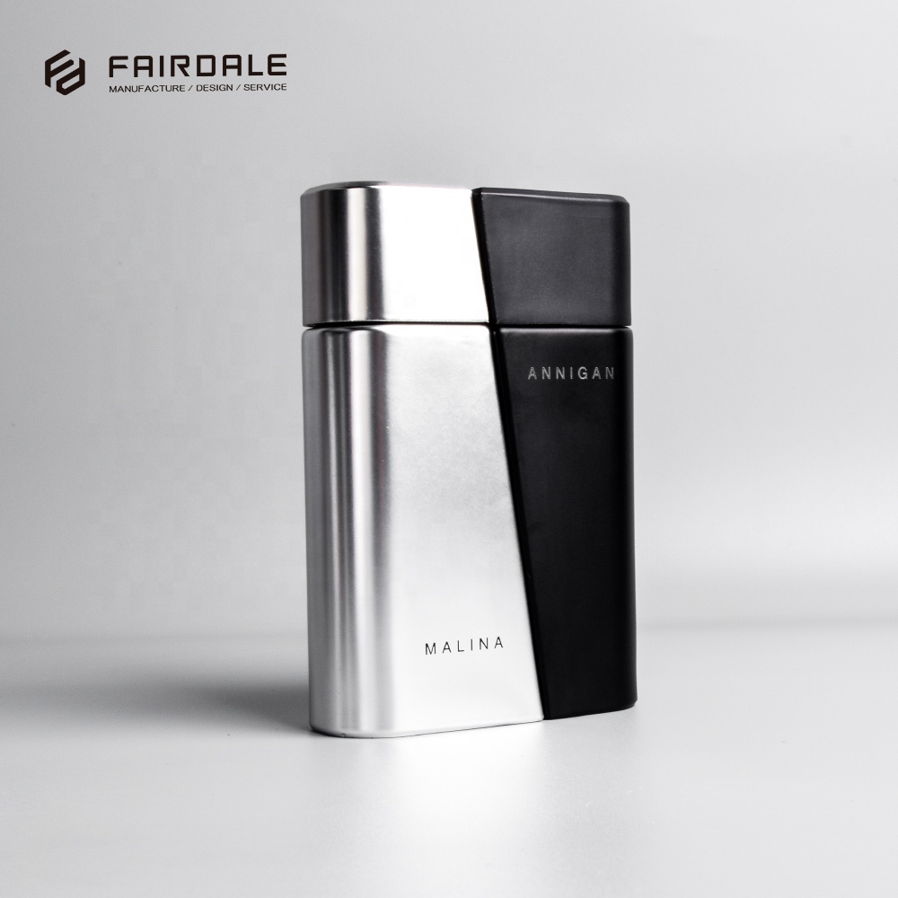 New Design 50ml black and silver Perfume Glass Spray Bottle For Fragrance Packaging