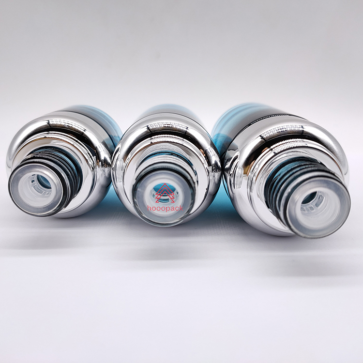 New Design Blue Essential Oil Glass Dropper Bottle for Cosmetic 15ml 30ml 50ml Plastic Cosmetic Skin Care Packaging Cylinder OEM