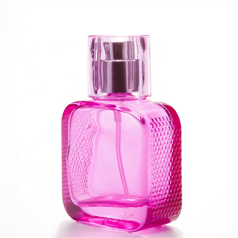 New Design Colorful 30ml Glass Square Spray Perfume Bottle New