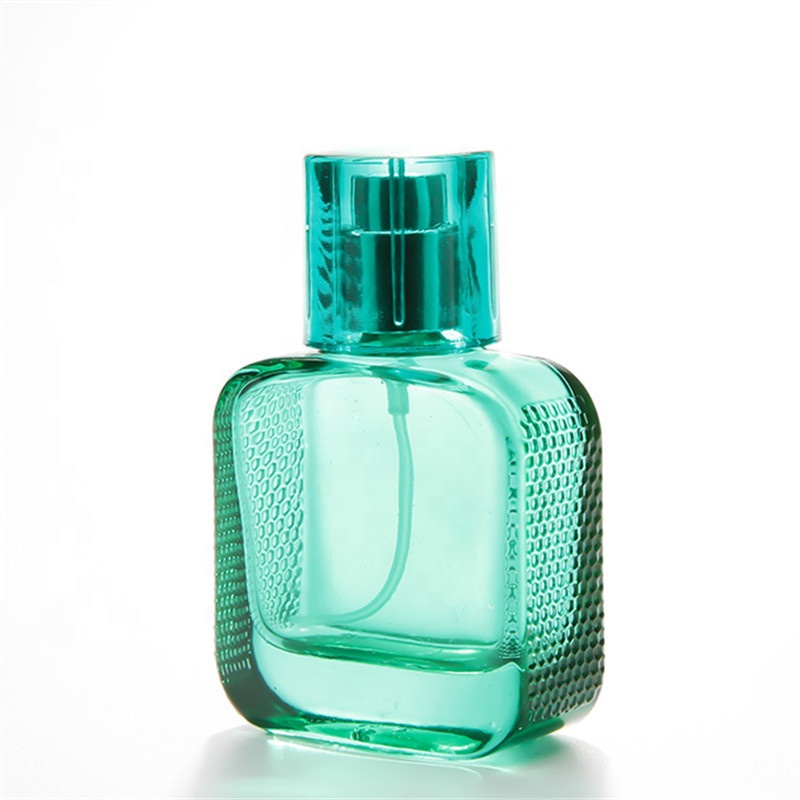 New Design Colorful 30ml Glass Square Spray Perfume Bottle New