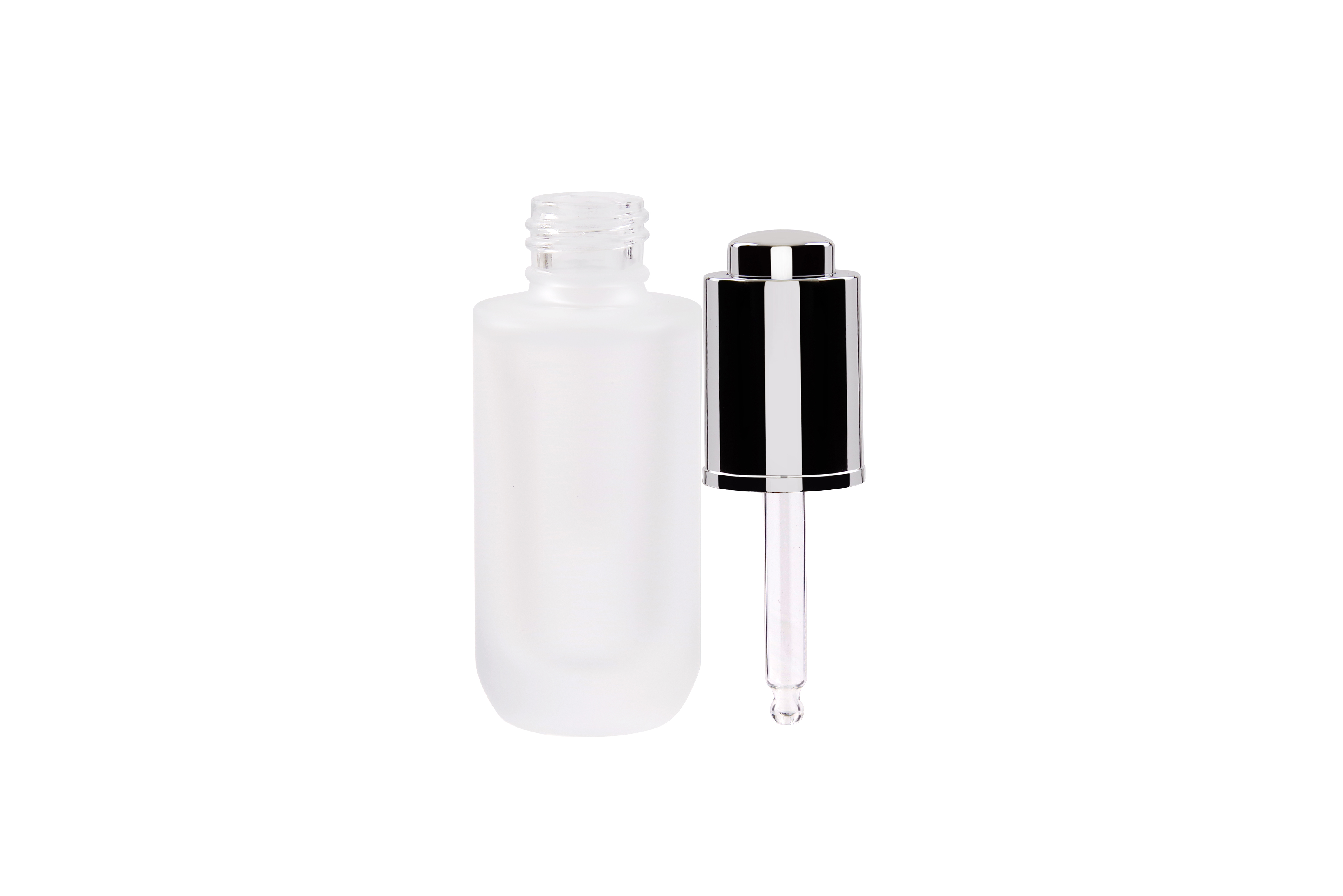 New Design Custom 30ml Glass Dropper Bottle For Essential Oil With UV Plating Cap