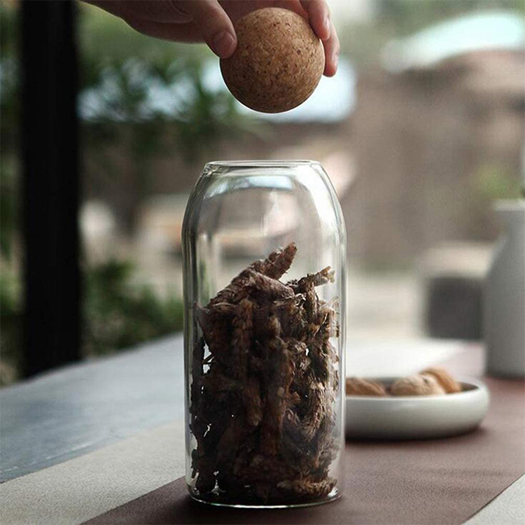 New Design Custom 480ml 700ml 1000ml 1200ml Serving Tea Coffee Spice Sugar Salt Airtight Seal Wood Cork with Lid