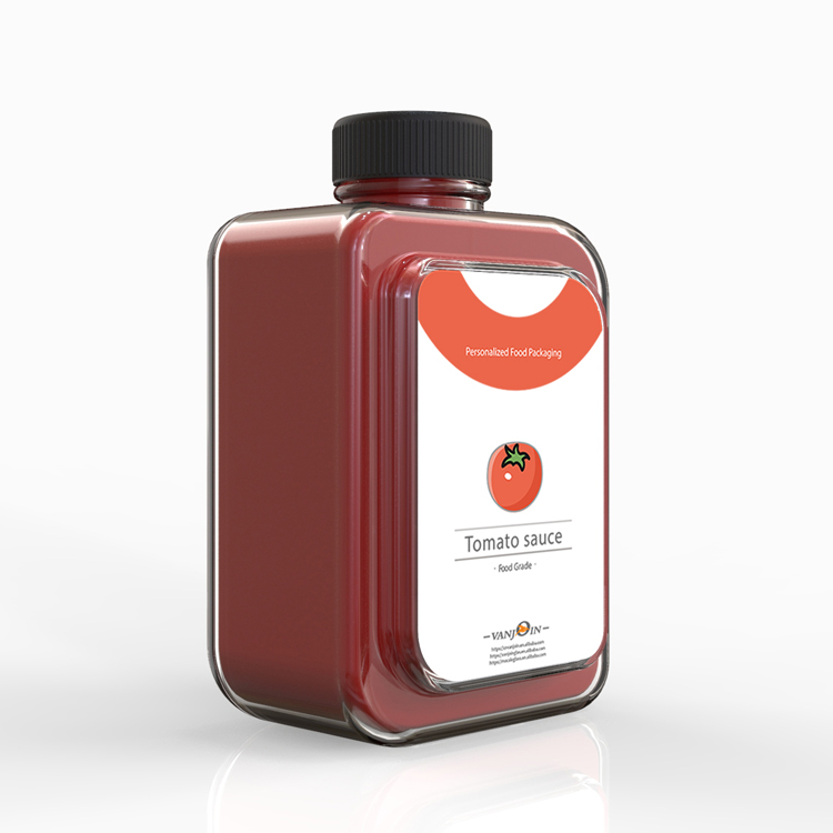 New Design Custom Chili Sauces Ketchup Bottle Flat Glass Bottles 180ml 250ml