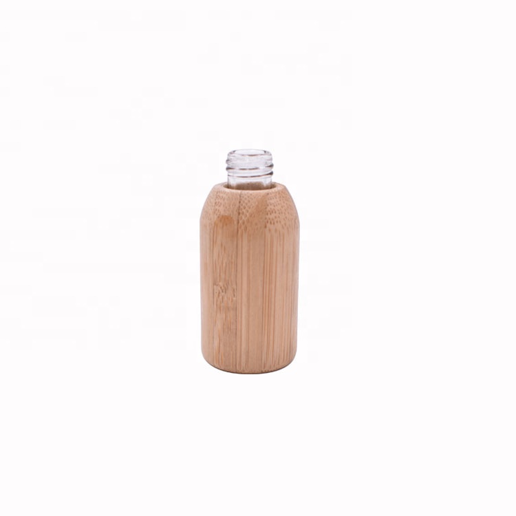 New Design Customized Eco Friendly Mini 5ml Essential Oil Dropper Bottle Glass Inner With Full Bamboo Cover