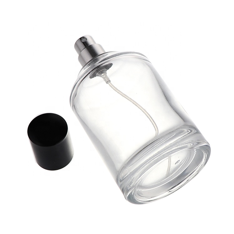 New Design Cylinder Round Glass Bottle Perfume 30 ml 50 ml 100 ml Cologne Bottles For Men With Cap