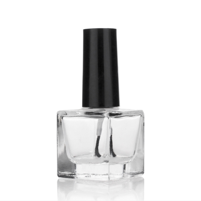 New Design Empty 10ML Luxury Glass Nail Polish Bottle Square Nail Polish Bottle With Brush Packing