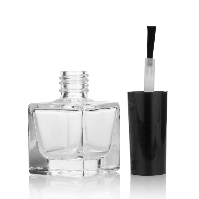 New Design Empty 10ML Luxury Glass Nail Polish Bottle Square Nail Polish Bottle With Brush Packing