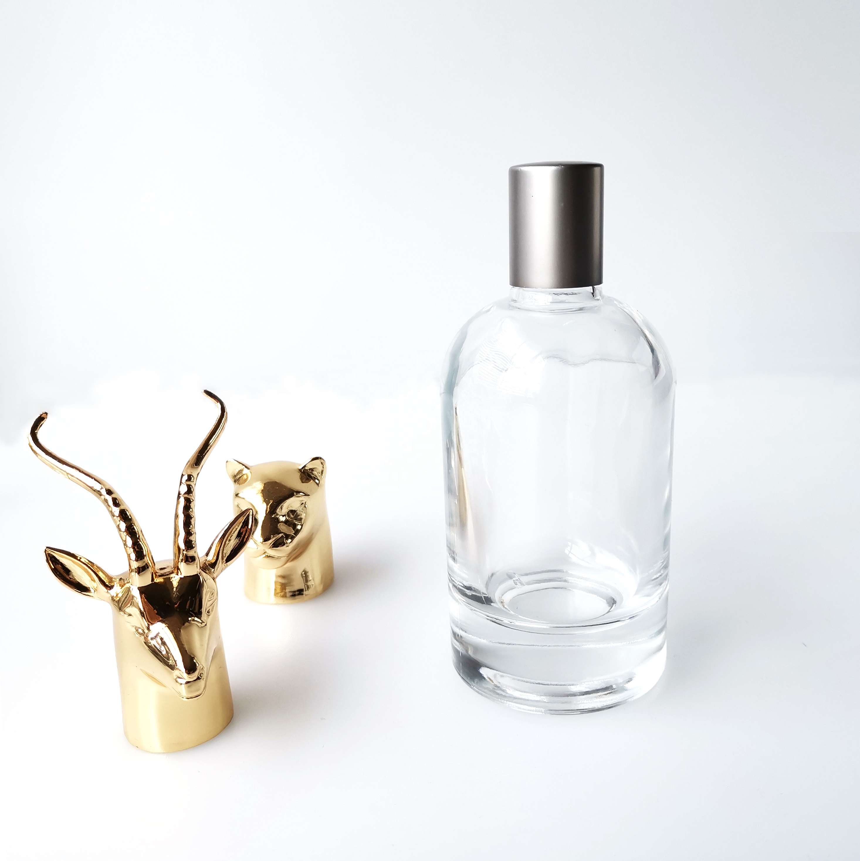 New Design Empty Glass Atomizer Perfume Bottle Spray Round Cylinder Perfume Bottle