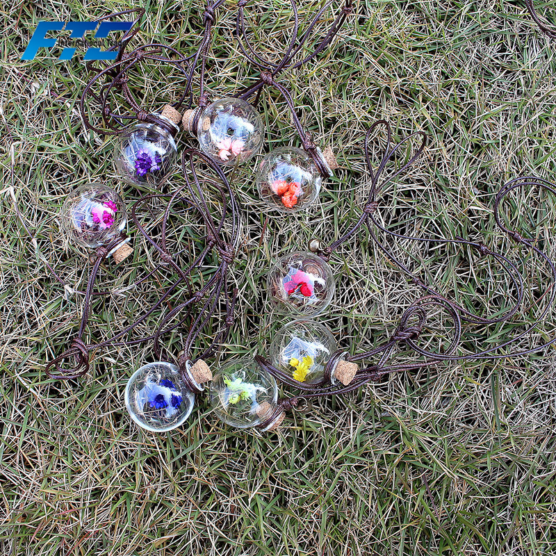 New Design Empty Hanging Bottle for Essential Oils Perfume Pendant Auto Ornament with Flower Air Freshener Car-styling