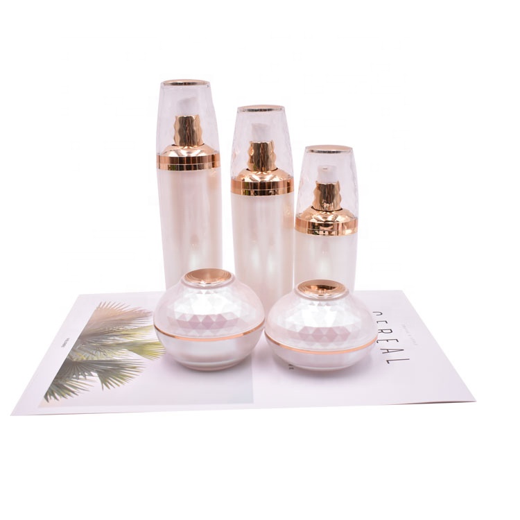 New Design Factory Price Cosmetic Packing Skin Care Cream Acrylic Bottle And Jar