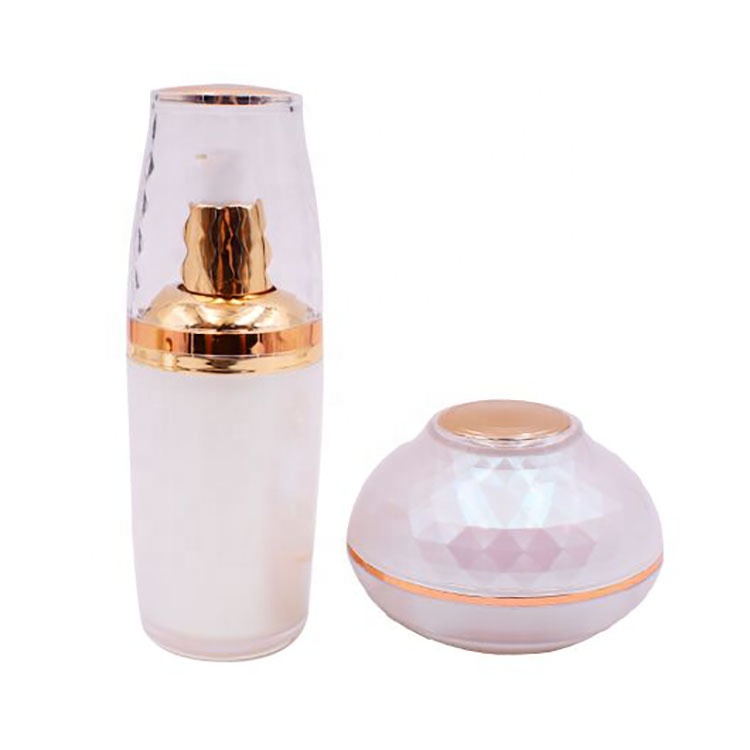 New Design Factory Price Cosmetic Packing Skin Care Cream Acrylic Bottle And Jar