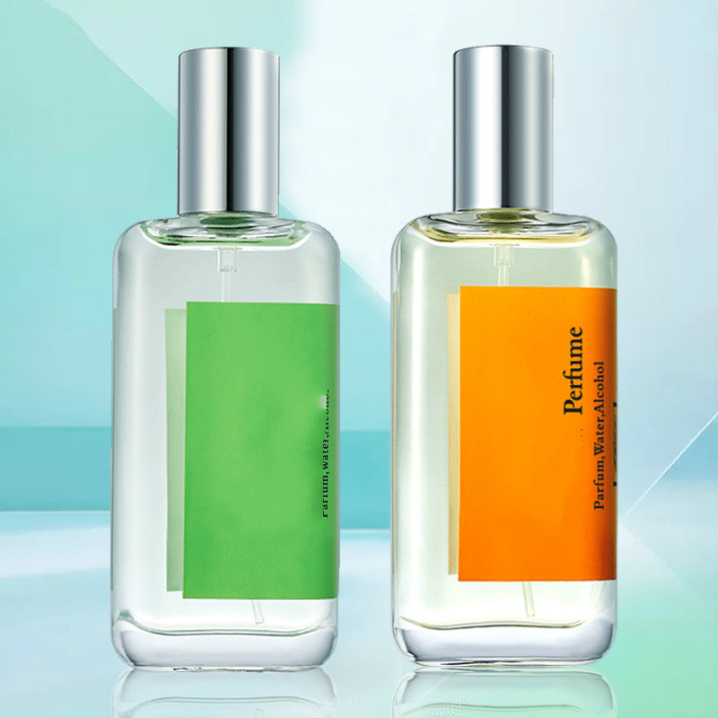 New Design Flat Square 50ml Perfume Glass Bottle Glass Spray Perfume Bottle