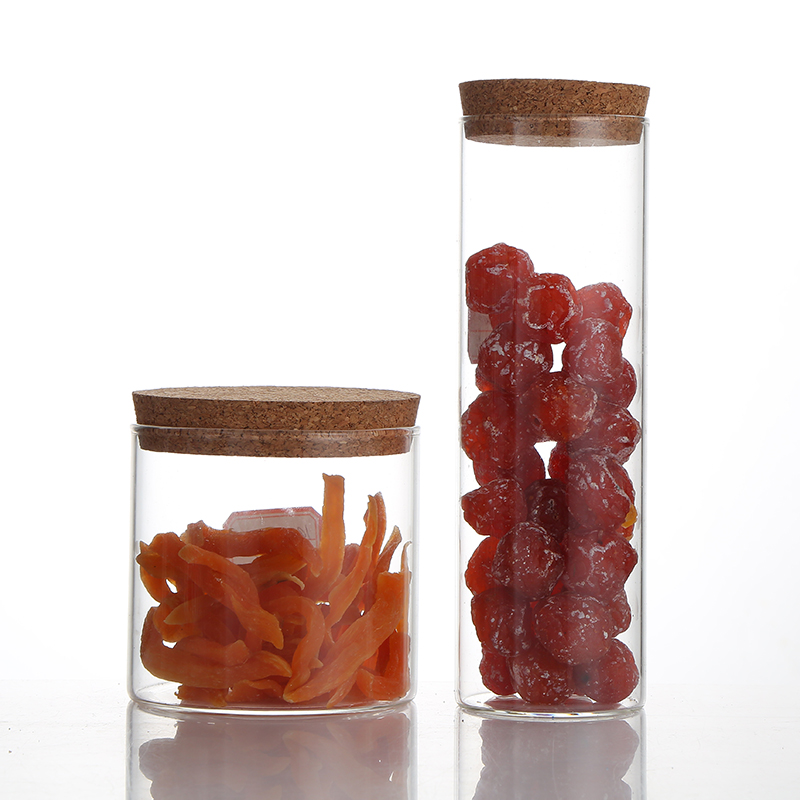 New Design Glass Storage Jar Airtight 900Ml Transparent Food Grade Storage Glaa Jar