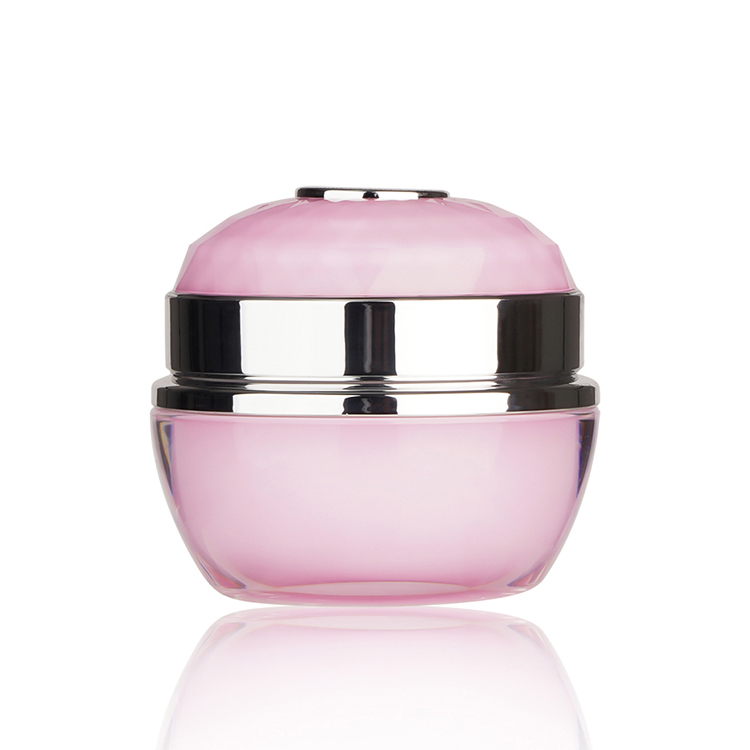 New Design High Quality Hot Sale 50g Pink Glass Cream Jars