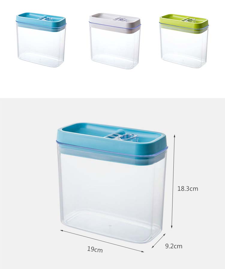 New Design Hot Sale Rectangular Clear Large Cereal Dry Food Dispenser Storage Containers With Easy Locking Lids For Grains Nuts