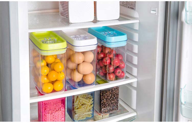 New Design Hot Sale Rectangular Clear Large Cereal Dry Food Dispenser Storage Containers With Easy Locking Lids For Grains Nuts