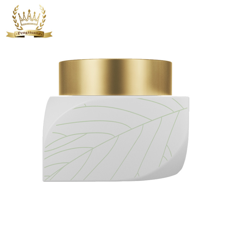 New Design Leaf Shape Cosmetic Packaging Bottle Sets Glass Jars patented product beauty face cream unique whitening facial cream