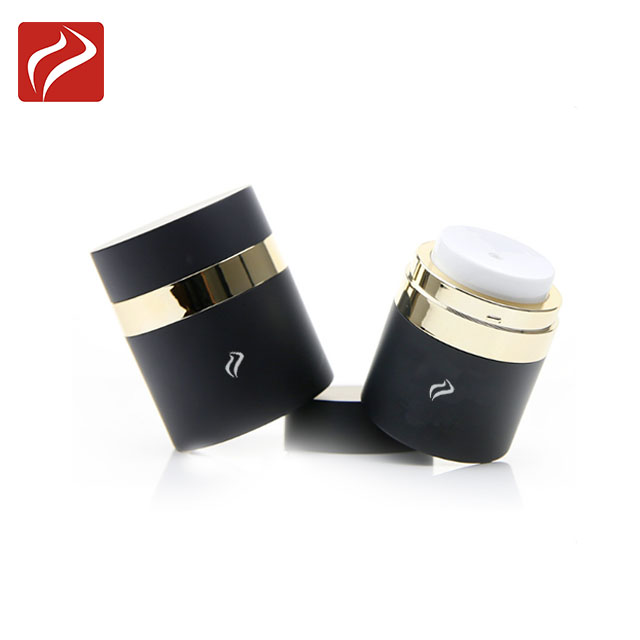 New Design Luxury Black Acrylic Airless Pump Jar Skin Care Airless Cream Jar