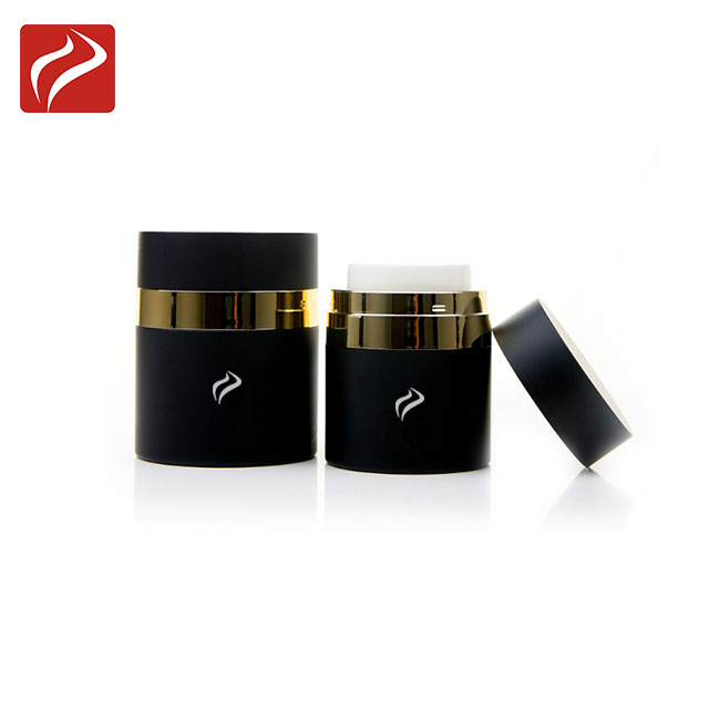 New Design Luxury Black Acrylic Airless Pump Jar Skin Care Airless Cream Jar