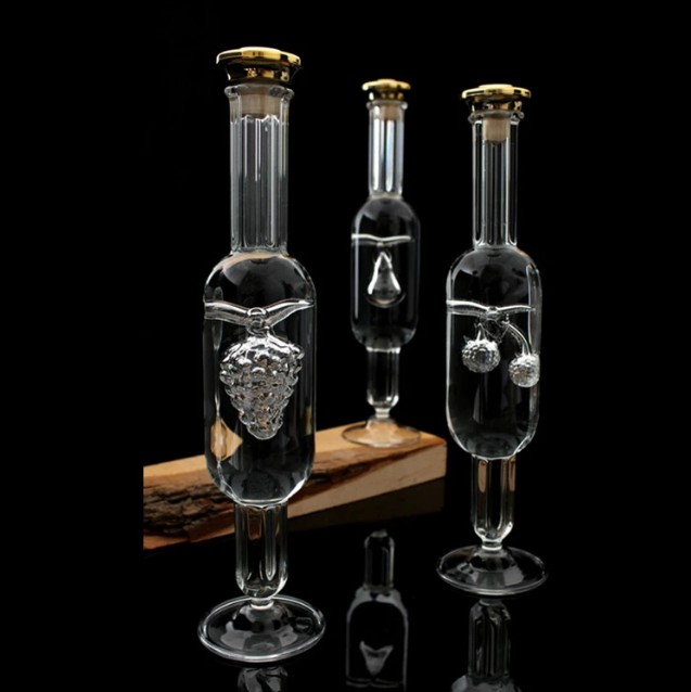 New Design Motorcycle Shaped Empty Mini Glass Wine Bottle for Vodka Whiskey Tequilar Bottle