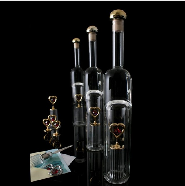 New Design Motorcycle Shaped Empty Mini Glass Wine Bottle for Vodka Whiskey Tequilar Bottle