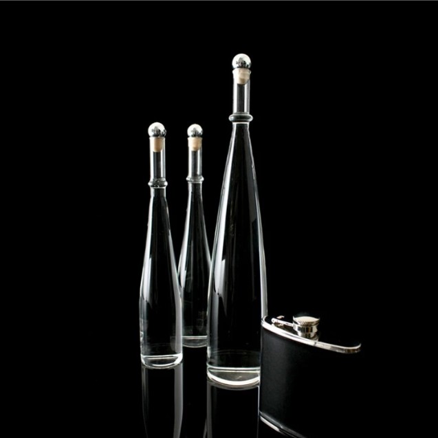 New Design Motorcycle Shaped Empty Mini Glass Wine Bottle for Vodka Whiskey Tequilar Bottle
