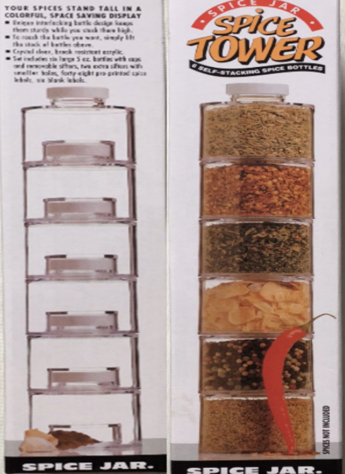 New Design Multifunctional Kitchen Seasoning Stackable Glass Spice Storage Containers Rack Sets