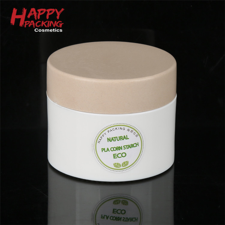 New Design Natural 50g 100g Cream Containers Packaging Biodegradable PLA Plastic Cosmetic Jars