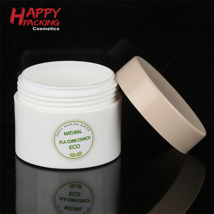 New Design Natural 50g 100g Cream Containers Packaging Biodegradable PLA Plastic Cosmetic Jars