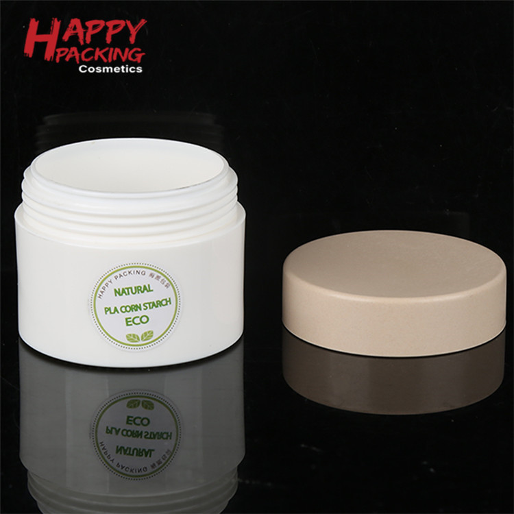 New Design Natural 50g 100g Cream Containers Packaging Biodegradable PLA Plastic Cosmetic Jars