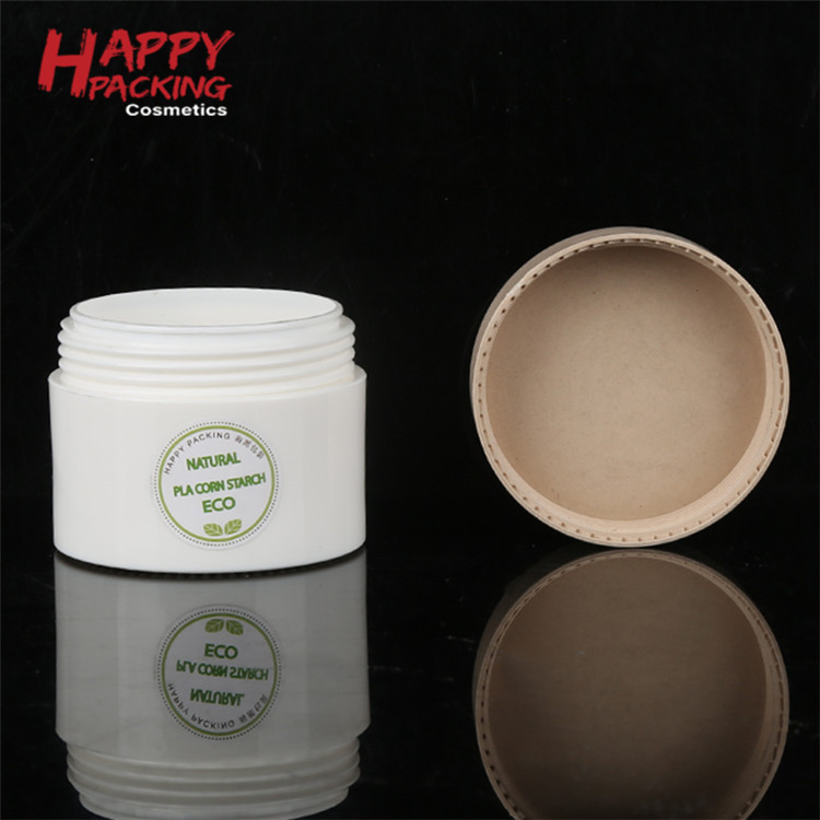New Design Natural 50g 100g Cream Containers Packaging Biodegradable PLA Plastic Cosmetic Jars