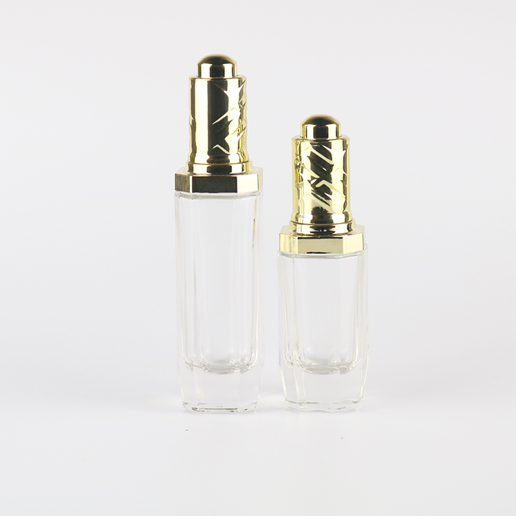 New Design Octagon Glass Bottle 30ml Glass Essential Oil Serum Dropper Bottle