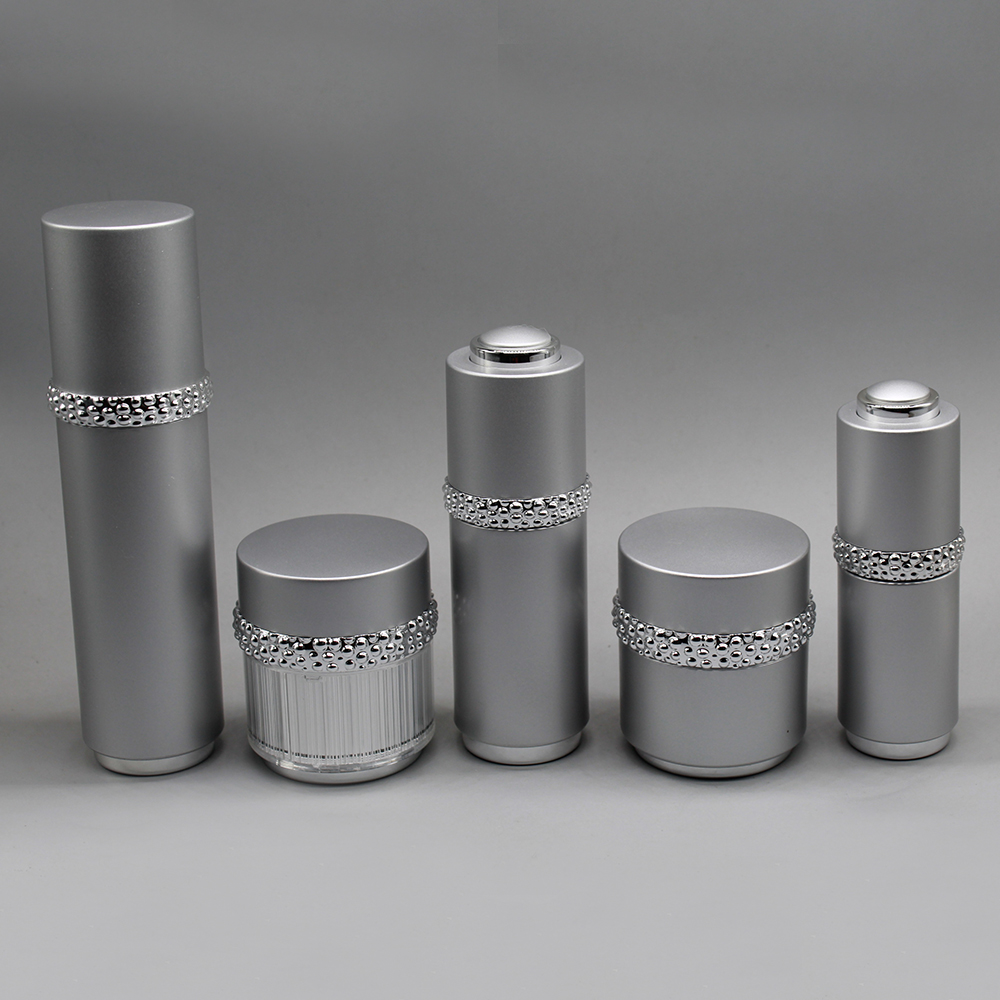 New Design Plastic Luxury Cosmetic Lotion Bottle and Jar Set Packaging for Cream