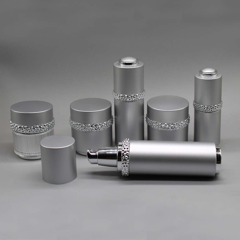 New Design Plastic Luxury Cosmetic Lotion Bottle and Jar Set Packaging for Cream